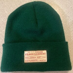 Forest green Filson beanie